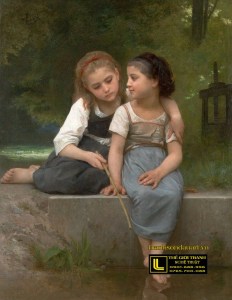 tranh-tan-co-dien-_Bouguereau_-_Pêche_pour_les_grenouilles 
